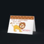 Niedliche Lion Kids Happy Birthday Cards Karte<br><div class="desc">Senden Sie eine niedliche Geburtstagsbotschaft an die Kinder mit unseren niedlichen Löwen-Themenkarten mit dem Sprichwort,  haben Sie eine gute Geburtstagszeit. Die Geburtstagskarten dieser Kinder können mit Ihrer eigenen Geburtstagsbotschaft personalisiert werden.</div>