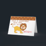 Niedliche Lion Kids Happy Birthday Cards Karte<br><div class="desc">Senden Sie eine niedliche Geburtstagsbotschaft an die Kinder mit unseren niedlichen Löwen-Themenkarten mit dem Sprichwort,  haben Sie eine gute Geburtstagszeit. Die Geburtstagskarten dieser Kinder können mit Ihrer eigenen Geburtstagsbotschaft personalisiert werden.</div>