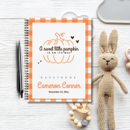 Niedliche Liste der kleinen Pumpkin Baby Shower Gä Notizbuch