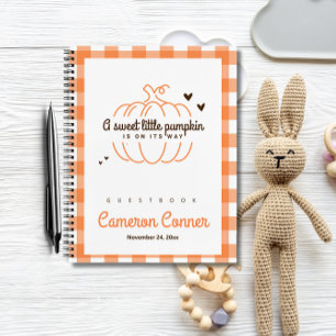 Niedliche Liste der kleinen Pumpkin Baby Shower Gä Notizbuch