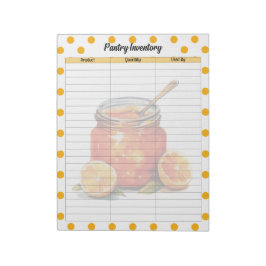Niedliche Liste der Orange Sherbet Pantry Notizblock