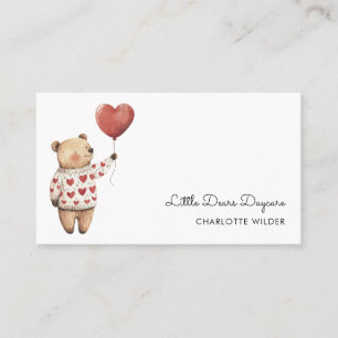 Niedliche Little Bear Daycare Business Card Visitenkarte