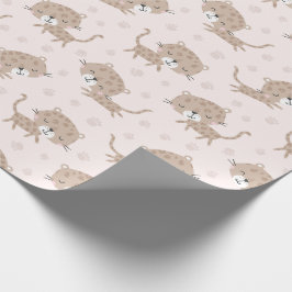 Niedliche Little Leopards geschlechtsneutrale Sand Geschenkpapier