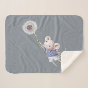 Niedliche Little Mouse Floating Dandelion Fluff Sherpadecke