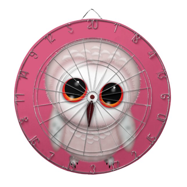 Niedliche Little Owl Illustration Dartscheibe (vorne)