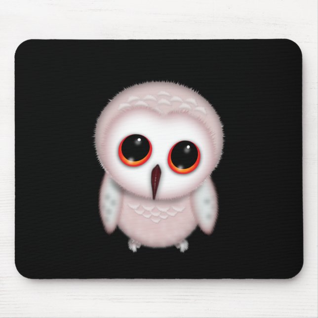 Niedliche Little Owl Illustration Mousepad (Vorne)