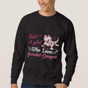 Niedliche Lizard nur ein Mädchen, das bärtige Drac Sweatshirt