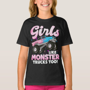 Niedliche Lkw-Girls wie Monster-Lkw T-Shirt