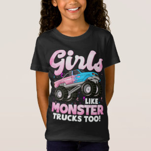 Niedliche Lkw-Girls wie Monster-Lkw T-Shirt