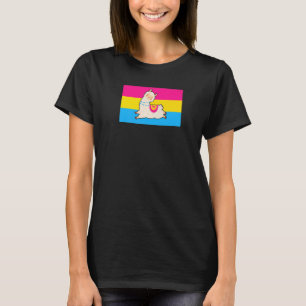 Niedliche Llama Alpaca Liebe Pansexual Prilag Flor T-Shirt