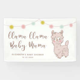 Niedliche Llama Baby Mama Dusche Banner