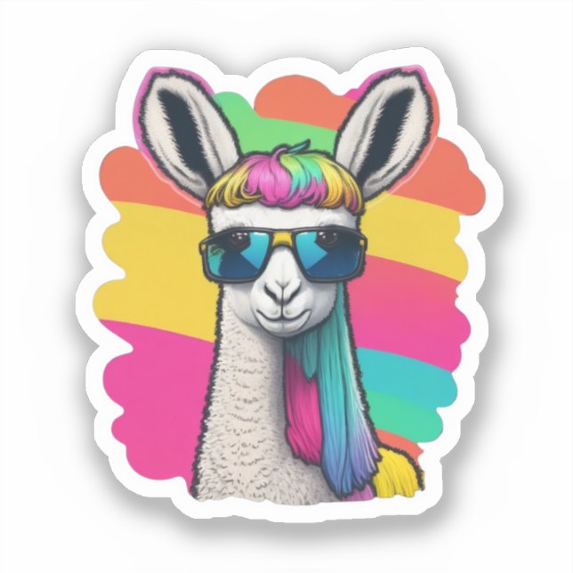Niedliche Llamas-Aufkleber Aufkleber (Vorderseite)