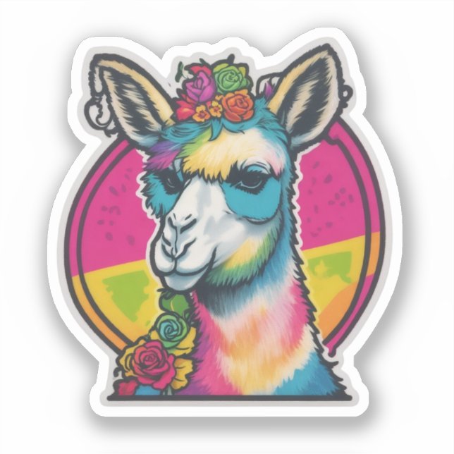 Niedliche Llamas-Aufkleber Aufkleber (Vorderseite)