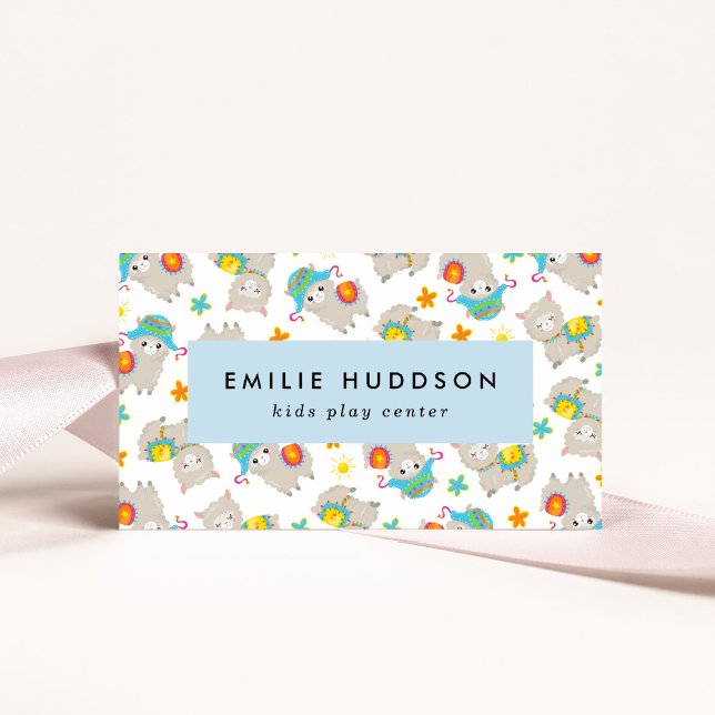 Niedliche Llamas, Kinderspielzentrum, Aktivzentrum Visitenkarte (Von Creator hochgeladen)