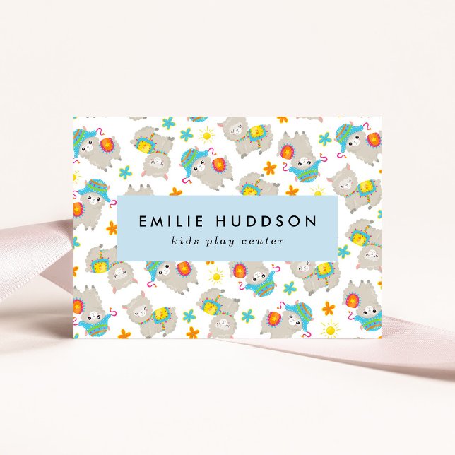 Niedliche Llamas, Kinderspielzentrum, Aktivzentrum Visitenkarte (Von Creator hochgeladen)