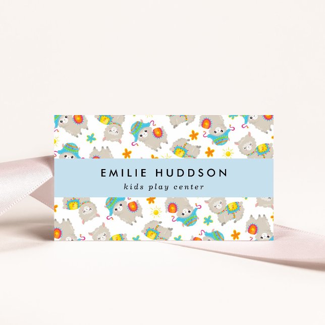 Niedliche Llamas, Kinderspielzentrum, Aktivzentrum Visitenkarte (Von Creator hochgeladen)