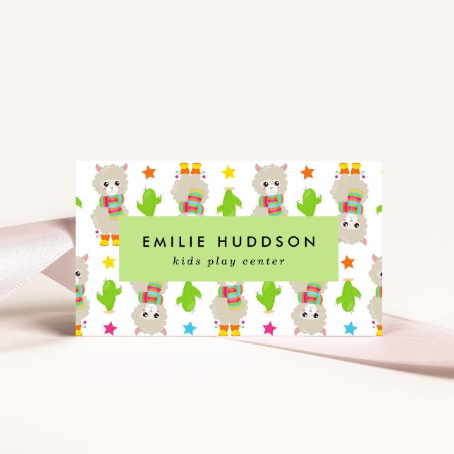 Niedliche Llamas, Kinderspielzentrum, Aktivzentrum Visitenkarte (Von Creator hochgeladen)