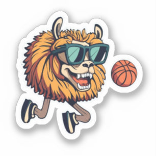 Niedliche Llamas-Sticker, Basketball Aufkleber
