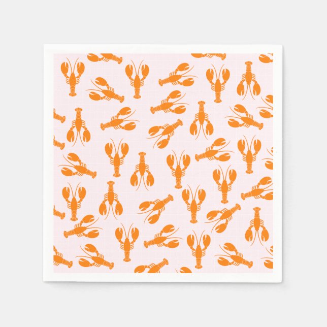 Niedliche Lobsterpapier Napkins Serviette (Vorderseite)