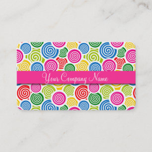 Niedliche Lollipop Candy Shop Bakery Business Card Visitenkarte