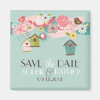 Niedliche Lovebirds & Birdhouses Speichern Sie das
