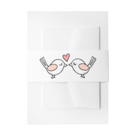 Niedliche Lovebirds Natur Pink White Lovebirds Hoc Einladungsbanderole