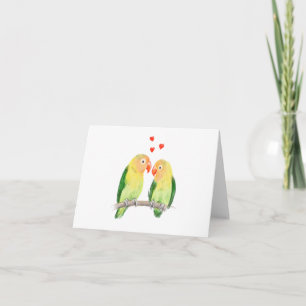 Niedliche Lovebirds Skizze Karte