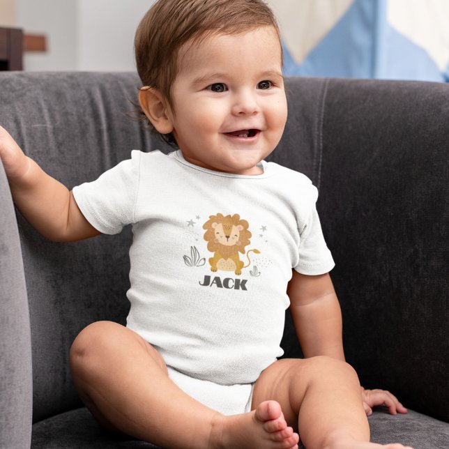 Niedliche Löwe individuell angepasst Baby Strampler (Cute Lion Customized Baby Bodysuit
)