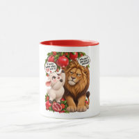 Niedliche Löwe & Lamm Tasse