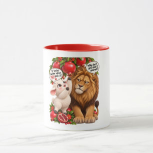 Niedliche Löwe & Lamm Tasse