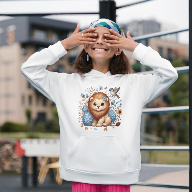 Niedliche Löwen und Blüten Baby T-shirt (Von Creator hochgeladen)