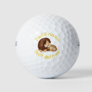 Niedliche Löwen- und Tubengolfbälle "Best Papa eve Golfball