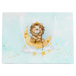 Niedliche Löwenfischerei auf dem Mond Große Geschenktüte