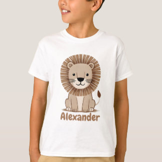 Niedliche Löwenjunge Name personalisierbar T-Shirt
