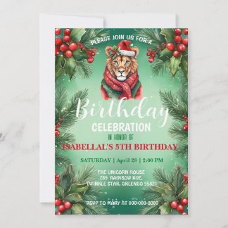 Niedliche Löwensafari Weihnachtsfeier Save The Date