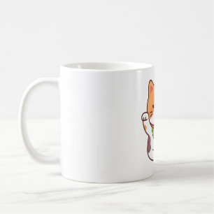 Niedliche Lucky Calico Katze mit Mahjong Tile Funn Kaffeetasse
