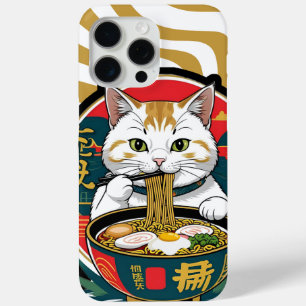 Niedliche Lucky Cat Eating Ramen Bowl Illustration Case-Mate iPhone Hülle