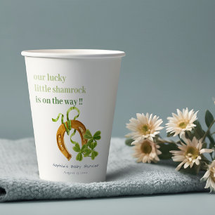 Niedliche Lucky Kleeblatt St Patrick's Day Kinderd Pappbecher