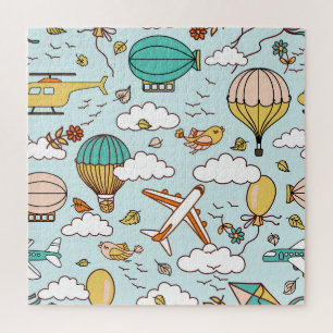 Niedliche Luftballons Nahtloses Muster Puzzle