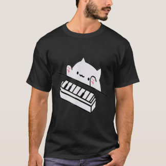 niedliche, lustige Bogkatze-Mem-Klavierversion T-Shirt