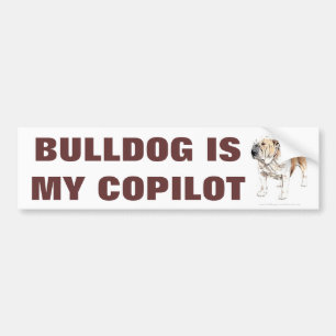 Niedliche lustige Bulldogge ist meine Autoaufkleber