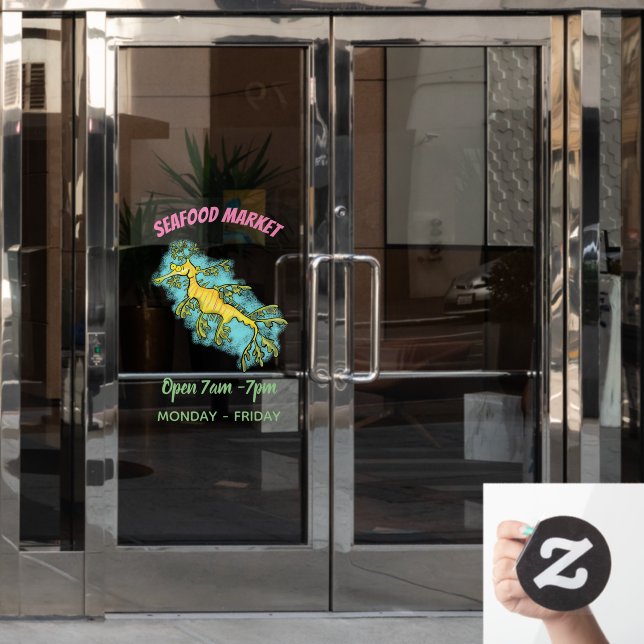 Niedliche, lustige Cartoon-Illustration eines Seed Fensteraufkleber (Büro Tür)