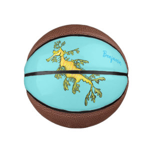 Niedliche, lustige Cartoon-Illustration eines Seed Mini Basketball