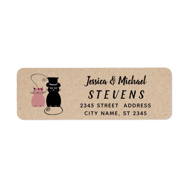 Niedliche, lustige Cartoon Katzen in Liebe (Vorne)