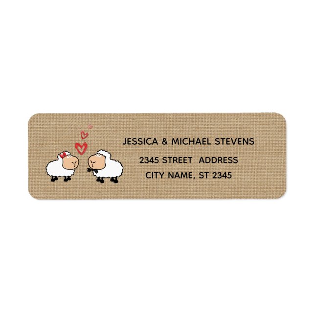 Niedliche, lustige Cartoon Schafe in Liebe begrabe (Vorne)