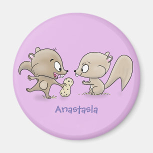 Niedliche lustige Eichhörnchen-Cartoon-Illustratio Magnet