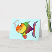Niedliche lustige Fische - bunt
