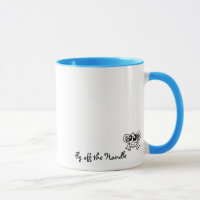 Niedliche lustige Fliege weg von der Griff-Tasse