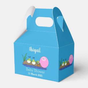 Niedliche lustige Froschbläschen-Cartoon-Illustra Geschenkschachtel