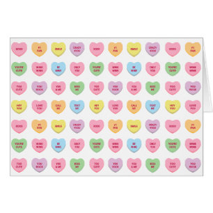 Niedliche lustige Gesprächsherzen Valentinstag-Kar